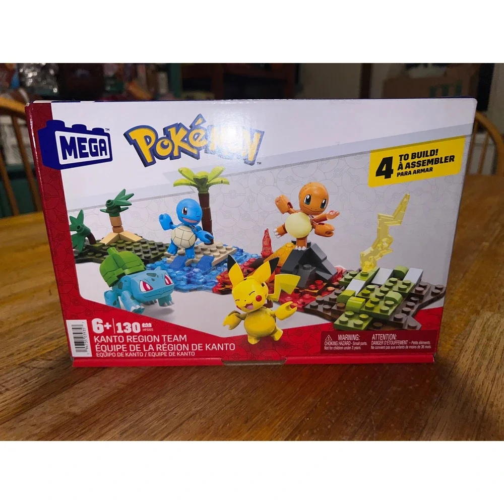 Mega Pokemon Kanto Region Team Building Set 130 Pcs Pikachu Bulbasaur HFG05 NEW